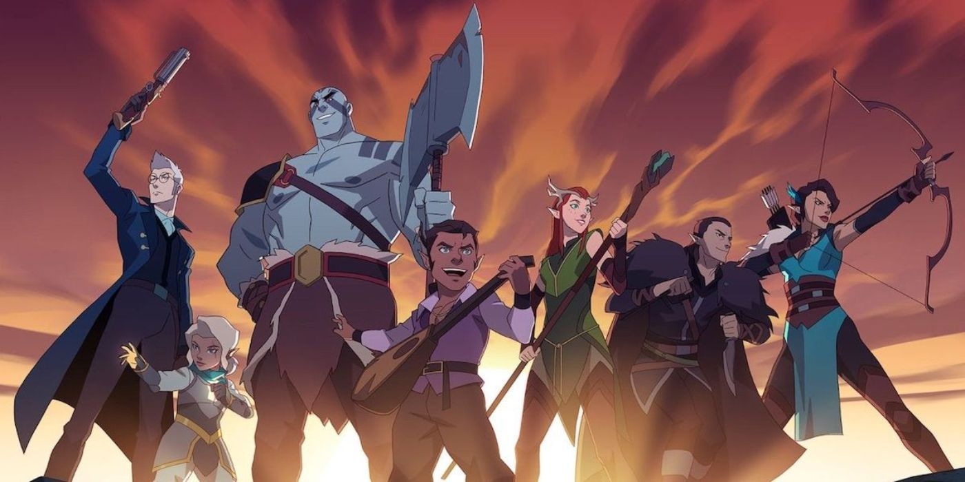 The Vox Machina members in The Legend of Vox Machina.