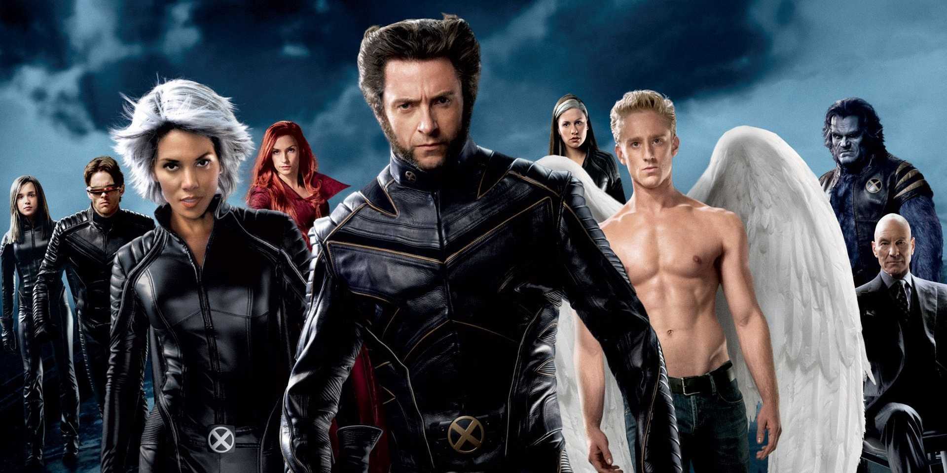 The cast of X-Men: The Last Stand in their black leather non-comics accurate costumes.