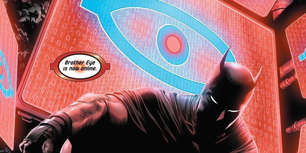 Batman takes Brother Eye online to spy on the DC Comics Universe.