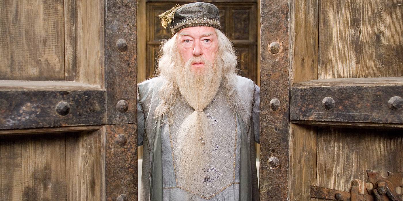 Albus Dumbledore opens his office doors in Harry Potter and the Order of the Phoenix