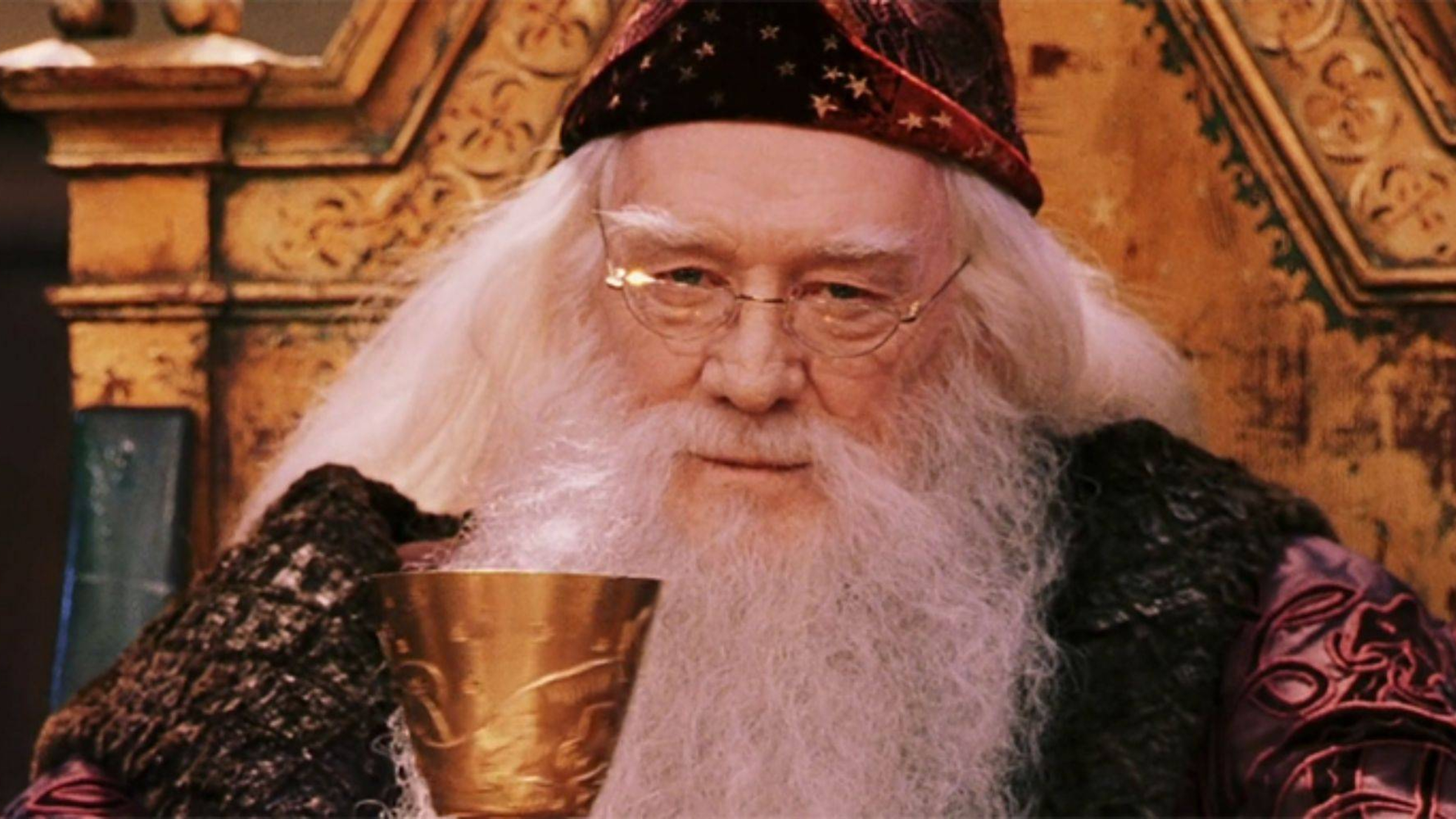 Richard Harris as Albus Dumbledore in Harry Potter and the Philosopher's Stone