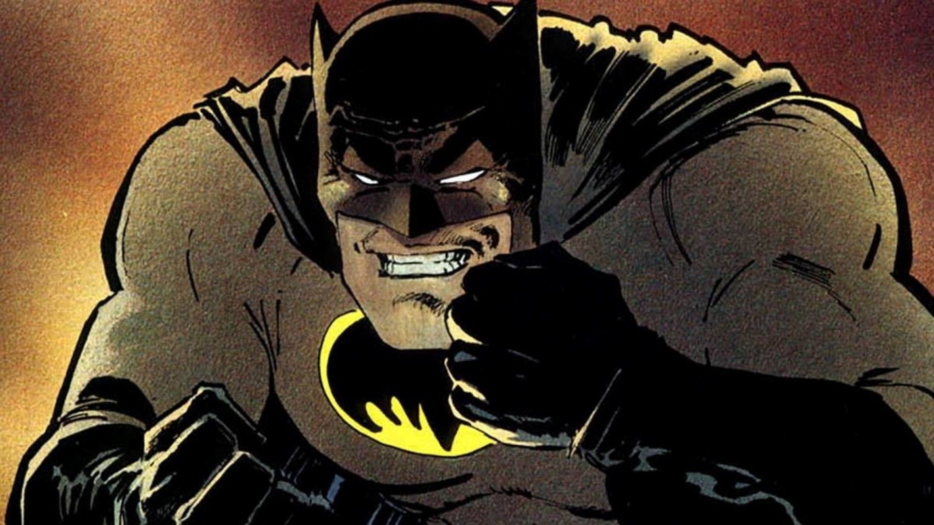Batman drawn by Frank Miller in The Dark Knight Returns