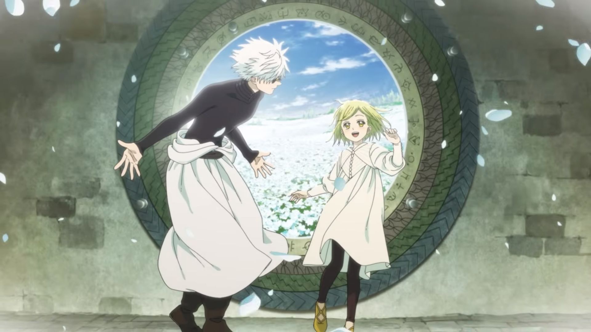 Qifrey shows Coco the world of magic and its wonders in the Witch Hat Atelier anime