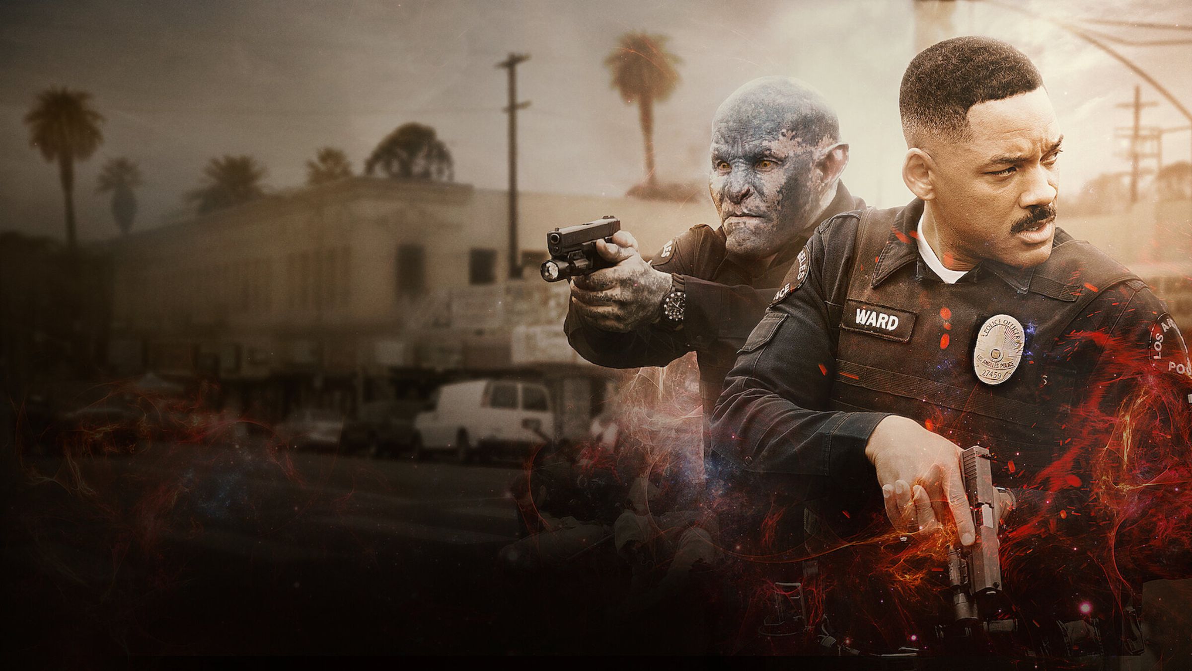 Joel Edgerton and Will Smith in Bright