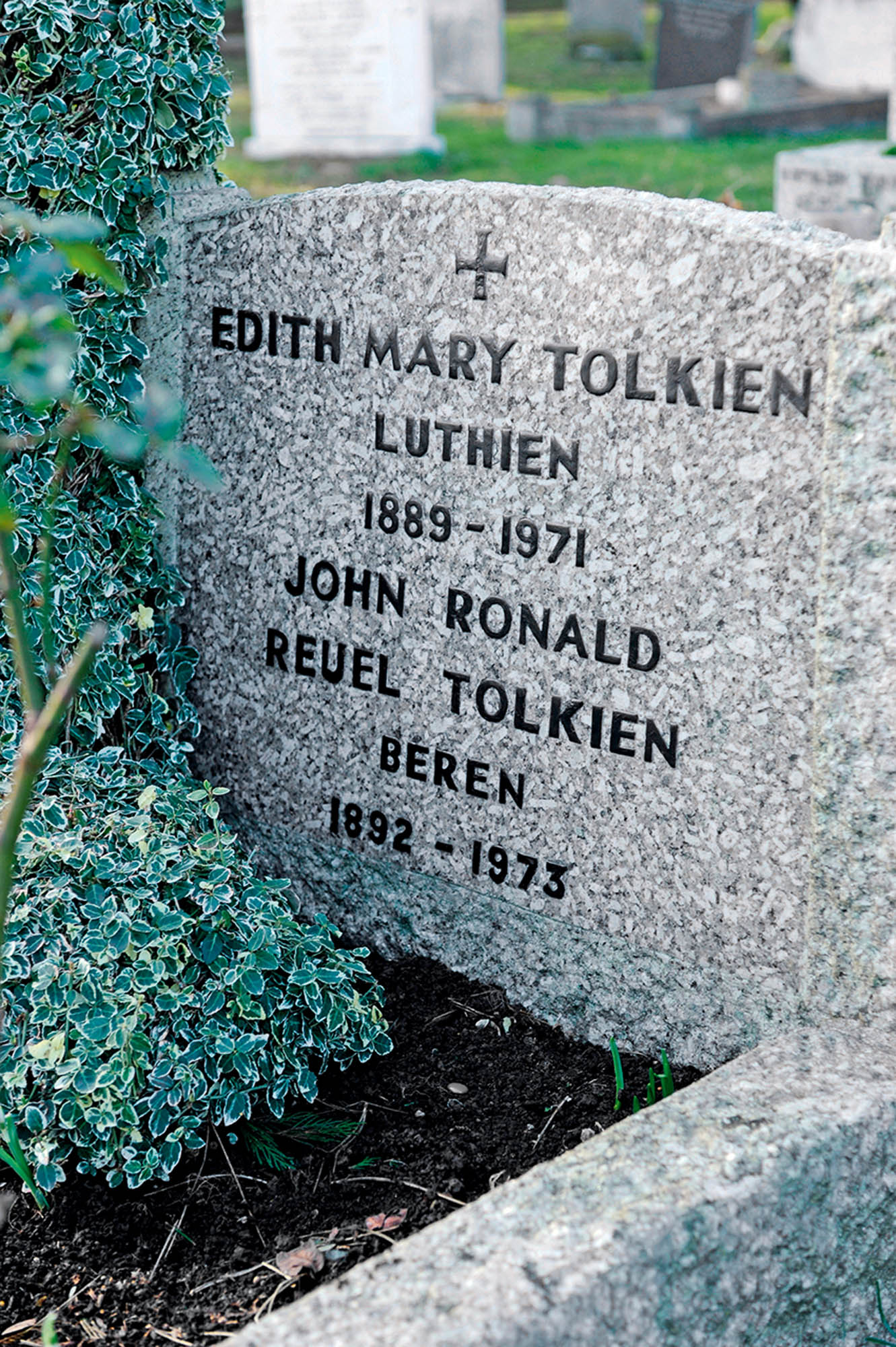 Grave of JRR Tolkien and Edith