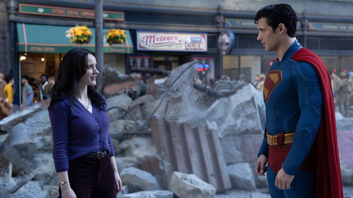 Superman David Corenswet and Lois Lane Rachel Brosnahan in Superman 2025