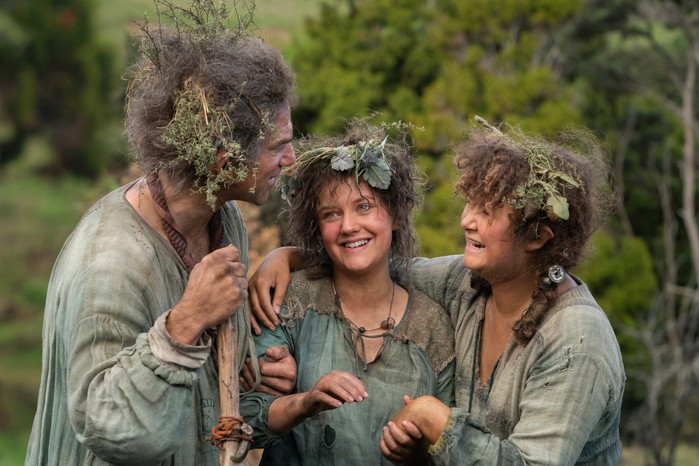 Megan Richards as Poppy Proudfellow (right) in The Rings of Power.