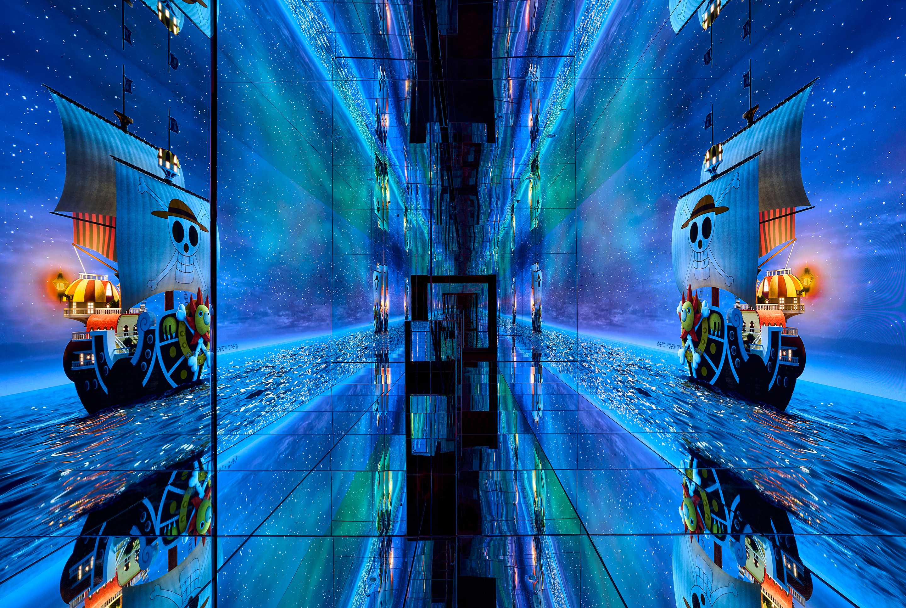 The Infinity Room portraying the Thousand Sunny - the Straw Hat Pirates ship.