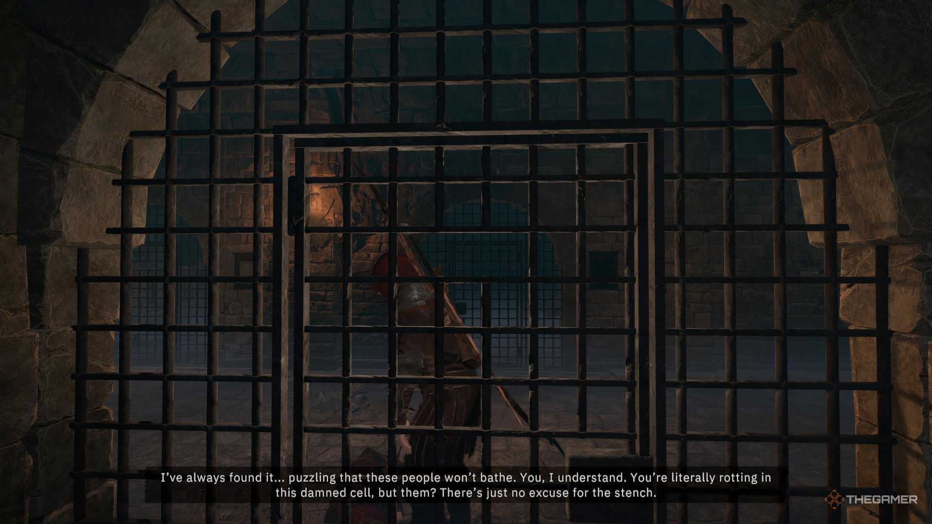 Caradoc outside your prison cell.