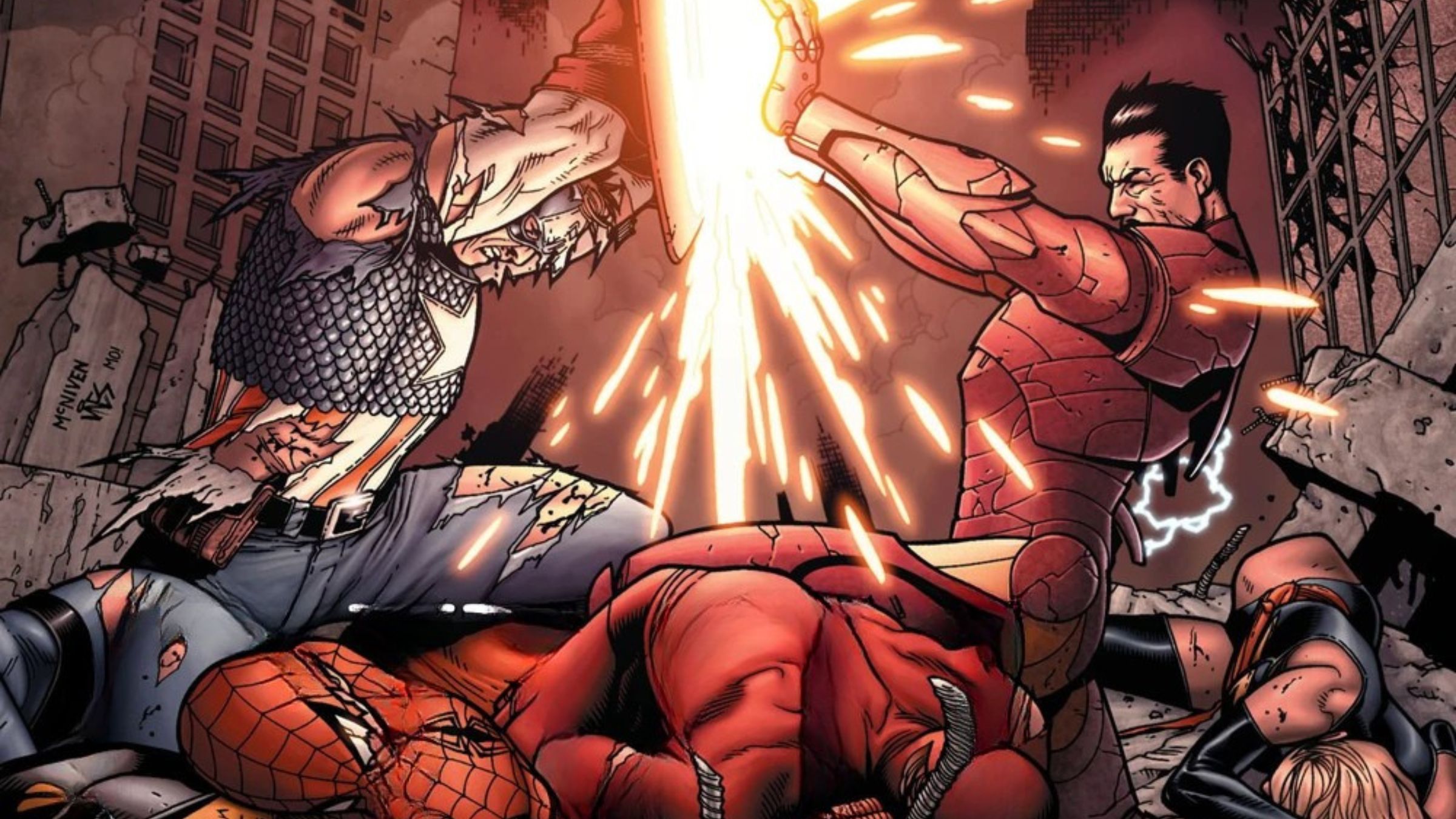Captain America vs Iron Man in Civil War