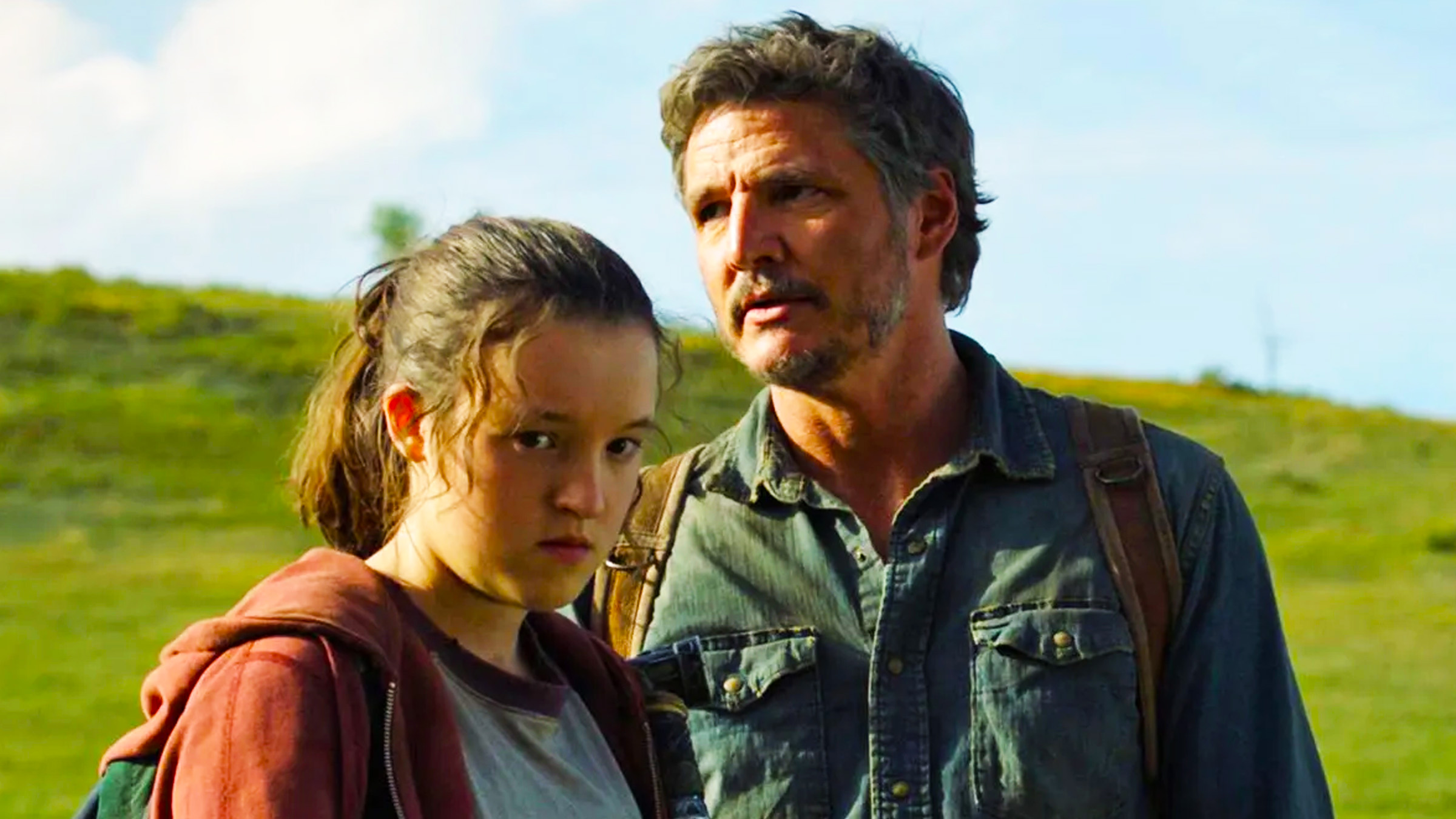 Joel and Ellie at the mass grave in The Last of Us