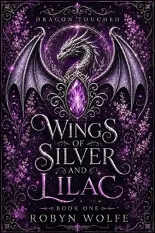 جلد کتاب Wings of Silver and Lilac با اژدهای بنفش